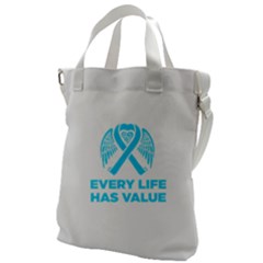 Child Abuse Prevention Support  Canvas Messenger Bag by artjunkie