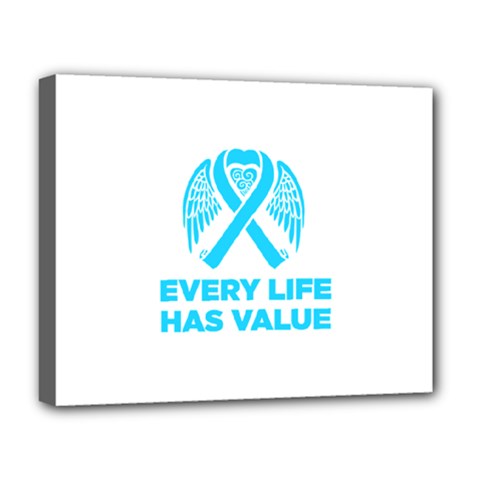Child Abuse Prevention Support  Deluxe Canvas 20  X 16  (stretched) by artjunkie