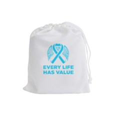 Child Abuse Prevention Support  Drawstring Pouch (large) by artjunkie