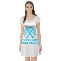 Child Abuse Prevention Support  Short Sleeve Skater Dress