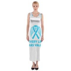 Child Abuse Prevention Support  Fitted Maxi Dress by artjunkie