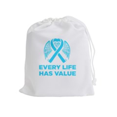 Child Abuse Prevention Support  Drawstring Pouch (xl) by artjunkie