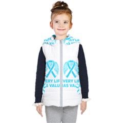 Child Abuse Prevention Support  Kids  Hooded Puffer Vest by artjunkie