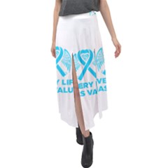 Child Abuse Prevention Support  Velour Split Maxi Skirt by artjunkie