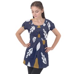 Pattern 10 Puff Sleeve Tunic Top by andStretch