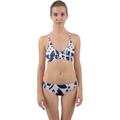 Orchard Leaves Wrap Around Bikini Set by andStretch
