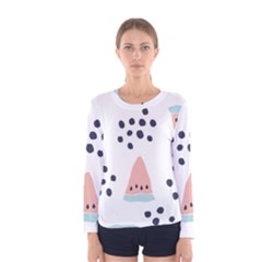 Watermelon Slice Women s Long Sleeve Tee