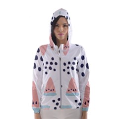 Watermelon Slice Women s Hooded Windbreaker