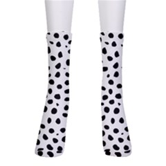  Black And White Seamless Cheetah Spots Men s Crew Socks by LoolyElzayat