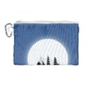 Boat Silhouette Moon Sailing Canvas Cosmetic Bag (Large) View1