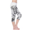 Cat Drawing Art Capri Leggings  View4