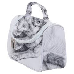 Cat Drawing Art Satchel Handbag