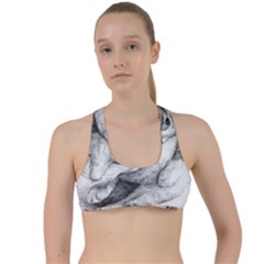 Cat Drawing Art Criss Cross Racerback Sports Bra