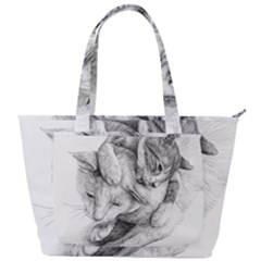 Cat Drawing Art Back Pocket Shoulder Bag 