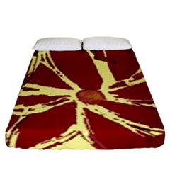 Flowery Fire Fitted Sheet (king Size) by Janetaudreywilson