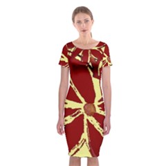 Flowery Fire Classic Short Sleeve Midi Dress by Janetaudreywilson