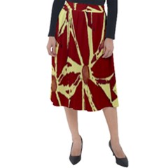 Flowery Fire Classic Velour Midi Skirt  by Janetaudreywilson