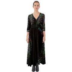 Galaxy Space Button Up Boho Maxi Dress