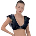 Galaxy Space Plunge Frill Sleeve Bikini Top View1