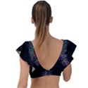 Galaxy Space Plunge Frill Sleeve Bikini Top View2