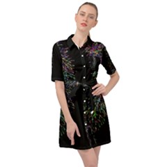 Galaxy Space Belted Shirt Dress by Sabelacarlos