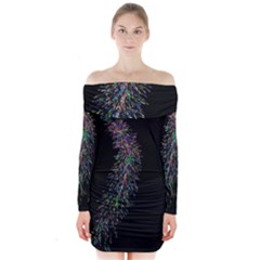 Galaxy Space Long Sleeve Off Shoulder Dress