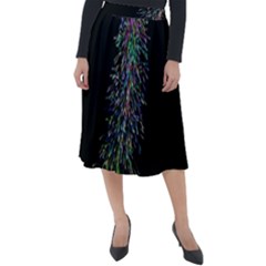 Galaxy Space Classic Velour Midi Skirt  by Sabelacarlos