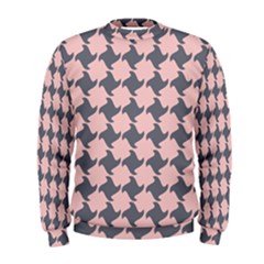 Retro Pink And Grey Pattern Men s Sweatshirt by MooMoosMumma