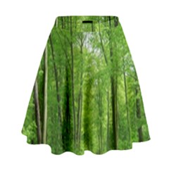 In The Forest The Fullness Of Spring, Green, High Waist Skirt by MartinsMysteriousPhotographerShop