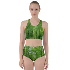 In The Forest The Fullness Of Spring, Green, Racer Back Bikini Set by MartinsMysteriousPhotographerShop