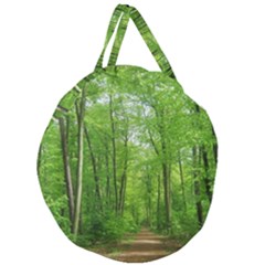 In The Forest The Fullness Of Spring, Green, Giant Round Zipper Tote by MartinsMysteriousPhotographerShop