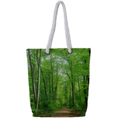 In The Forest The Fullness Of Spring, Green, Full Print Rope Handle Tote (small) by MartinsMysteriousPhotographerShop