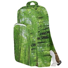 In The Forest The Fullness Of Spring, Green, Double Compartment Backpack by MartinsMysteriousPhotographerShop