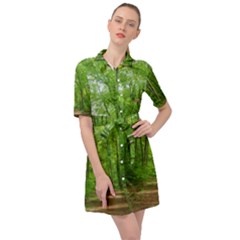 In The Forest The Fullness Of Spring, Green, Belted Shirt Dress by MartinsMysteriousPhotographerShop