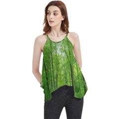 In The Forest The Fullness Of Spring, Green, Flowy Camisole Tank Top by MartinsMysteriousPhotographerShop