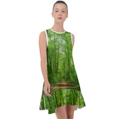 In The Forest The Fullness Of Spring, Green, Frill Swing Dress by MartinsMysteriousPhotographerShop