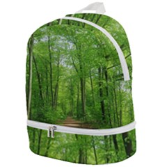 In The Forest The Fullness Of Spring, Green, Zip Bottom Backpack by MartinsMysteriousPhotographerShop