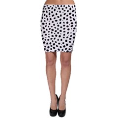  Black And White Seamless Cheetah Spots Bodycon Skirt by LoolyElzayat