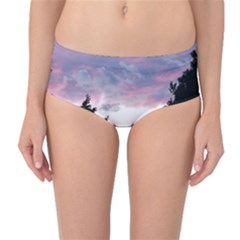 Colorful Overcast, Pink,violet,gray,black Mid-waist Bikini Bottoms by MartinsMysteriousPhotographerShop