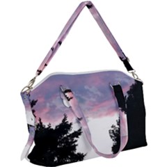 Colorful Overcast, Pink,violet,gray,black Canvas Crossbody Bag by MartinsMysteriousPhotographerShop