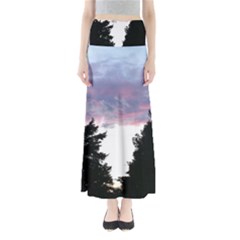 Colorful Overcast, Pink,violet,gray,black Full Length Maxi Skirt by MartinsMysteriousPhotographerShop