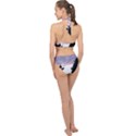 Colorful overcast, pink,violet,gray,black Halter Side Cut Swimsuit View2