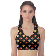 Geometric Diamond Tile Sports Bra by tmsartbazaar