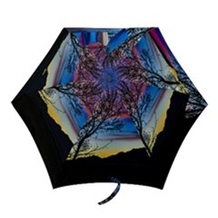 Sunset Landscape Scene, San Juan Province, Argentina003 Mini Folding Umbrellas by dflcprintsclothing