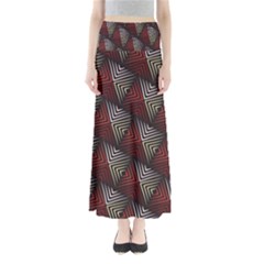 Abstract Zigzag Motif Full Length Maxi Skirt