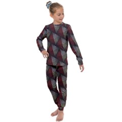 Abstract Zigzag Motif Kids  Long Sleeve Set 