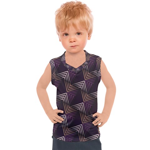 Zigzag Motif Design Kids  Sport Tank Top by tmsartbazaar