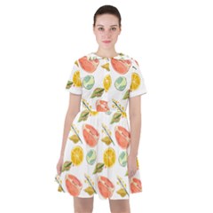 Citrus Gouache Pattern Sailor Dress by EvgeniaEsenina