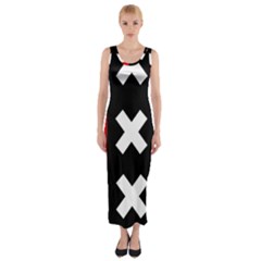 Vertical Amsterdam Flag Fitted Maxi Dress by abbeyz71