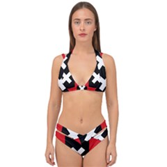 Vertical Amsterdam Flag Double Strap Halter Bikini Set by abbeyz71